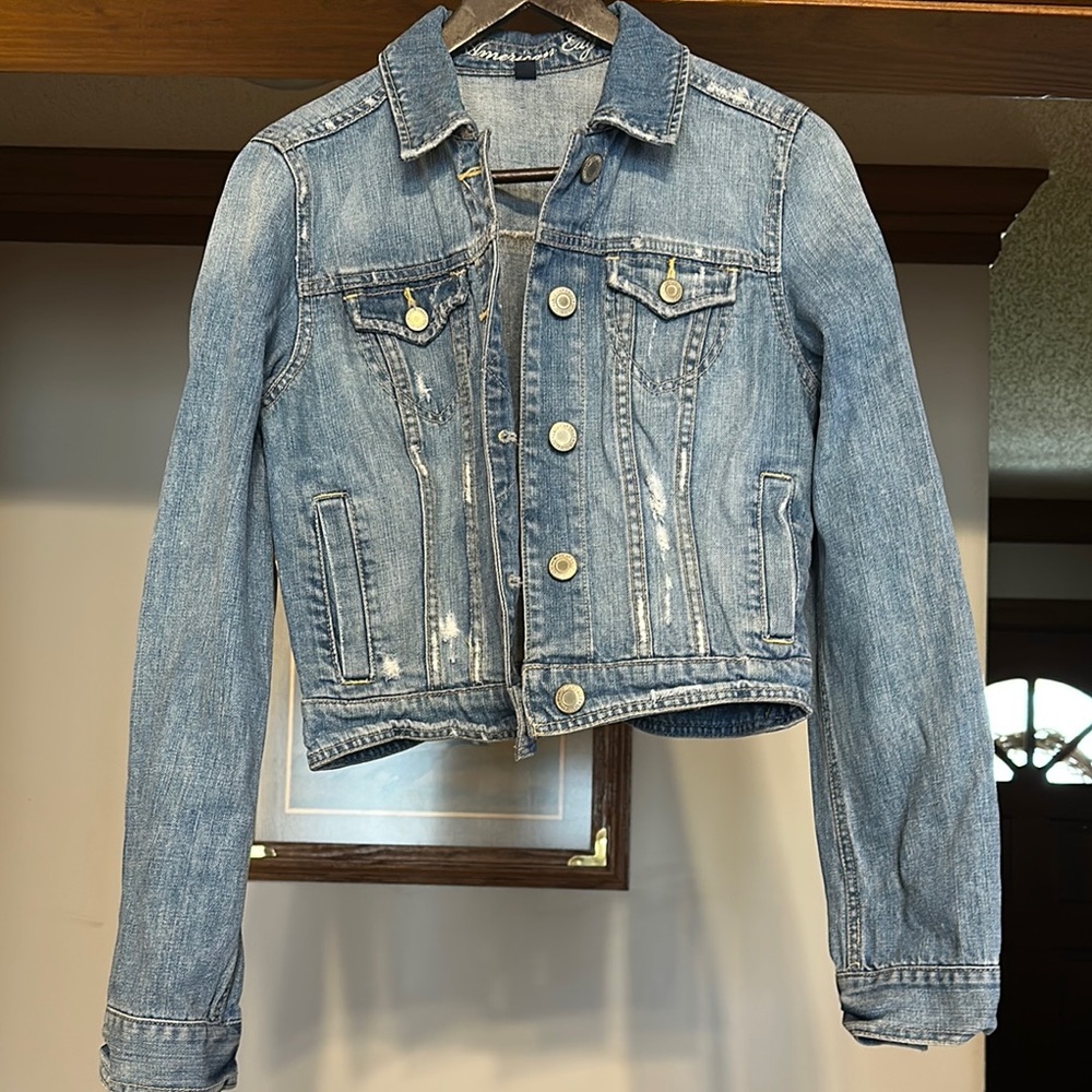 Denim Blue Women's American Eagle Jean Jacket SZ M